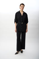 Diagonal-Bol Kesim Yırtmaçlı Pantolon-Pantolon-2-Milagron.com