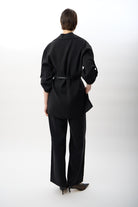 Diagonal-Bol Kesim Yırtmaçlı Pantolon-Pantolon-3-Milagron.com