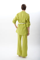 Diagonal-Bol Kesim Yırtmaçlı Pantolon-Pantolon-9-Milagron.com