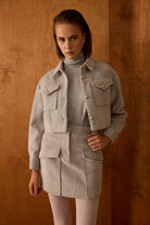 Diagonal-Bomber Gri Ceket-Ceket-10-Milagron.com