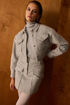 Diagonal-Bomber Gri Ceket-Ceket-3-Milagron.com