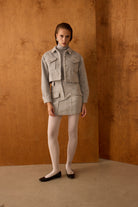 Diagonal-Bomber Gri Ceket-Ceket-6-Milagron.com