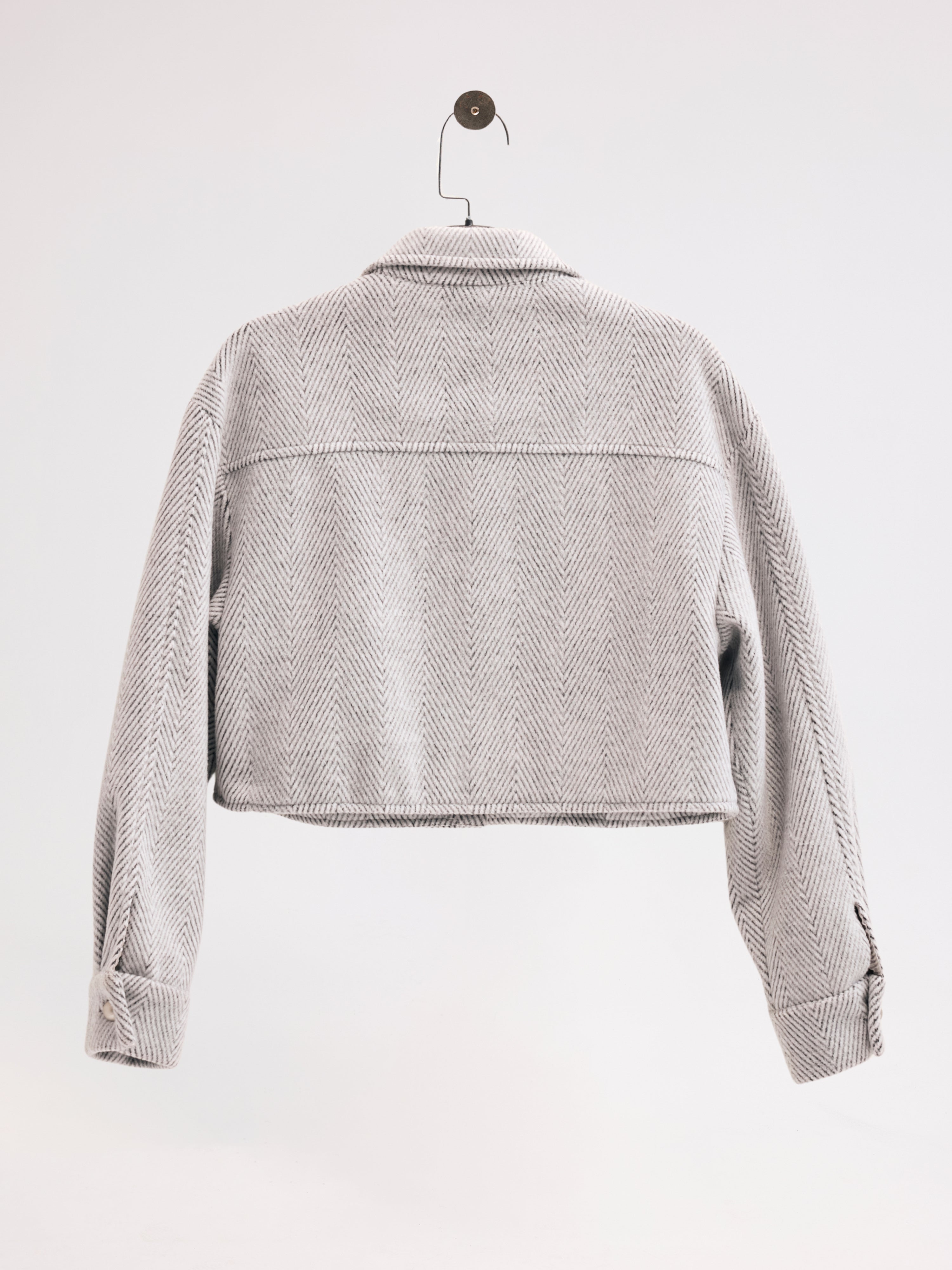 Diagonal-Bomber Gri Ceket-Ceket-8-Milagron.com