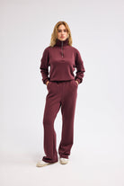 Diagonal-Bordo Örme Pantolon-Pantolon-1-Milagron.com