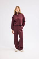 Diagonal-Bordo Örme Pantolon-Pantolon-2-Milagron.com