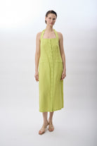 Diagonal-Boyundan Bağlamalı Elbise-Elbise-1-Milagron.com