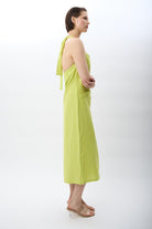 Diagonal-Boyundan Bağlamalı Elbise-Elbise-10-Milagron.com