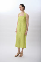 Diagonal-Boyundan Bağlamalı Elbise-Elbise-2-Milagron.com