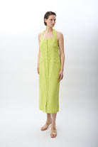 Diagonal-Boyundan Bağlamalı Elbise-Elbise-6-Milagron.com