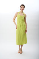 Diagonal-Boyundan Bağlamalı Elbise-Elbise-7-Milagron.com