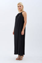 Diagonal-Boyundan Bağlamalı Maxi Elbise-Elbise-2-Milagron.com