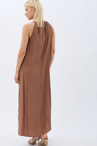 Diagonal-Boyundan Bağlamalı Maxi Elbise-Elbise-4-Milagron.com