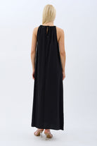 Diagonal-Boyundan Bağlamalı Maxi Elbise-Elbise-7-Milagron.com