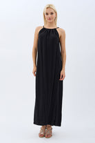 Diagonal-Boyundan Bağlamalı Maxi Elbise-Elbise-8-Milagron.com