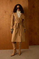 Diagonal-Kuşaklı Trenç Kot (Camel)-TRENÇ KOT-2-Milagron.com