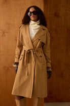 Diagonal-Kuşaklı Trenç Kot (Camel)-TRENÇ KOT-4-Milagron.com