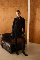 Diagonal-Ceket Elbise İkili Siyah Takım-Alt - Üst Takım-10-Milagron.com