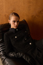 Diagonal-Ceket Elbise İkili Siyah Takım-Alt - Üst Takım-3-Milagron.com