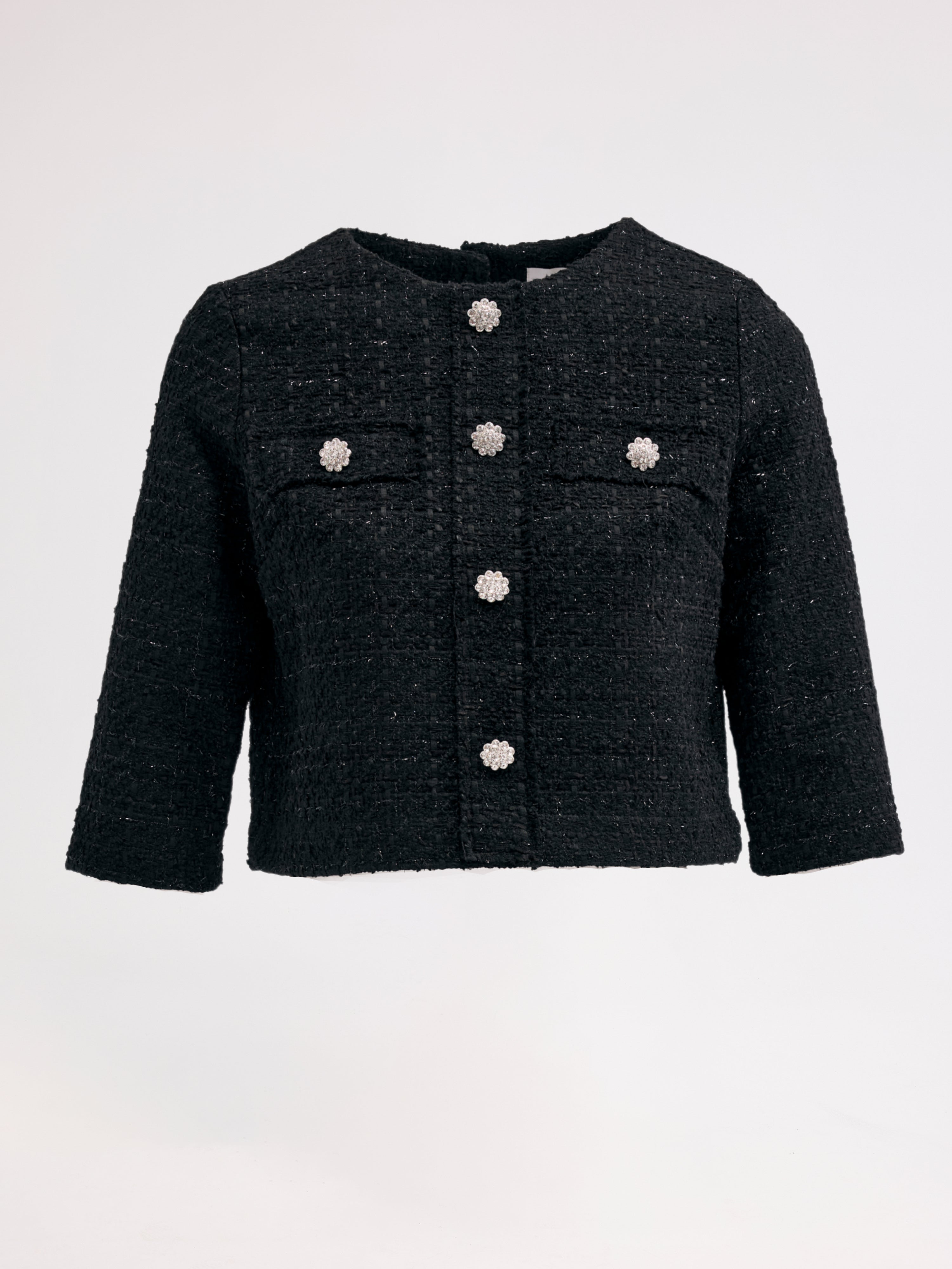 Diagonal-Ceket Elbise İkili Siyah Takım-Alt - Üst Takım-6-Milagron.com