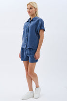 Diagonal-Cepli Düz Kesim Şort-Şort-1-Milagron.com