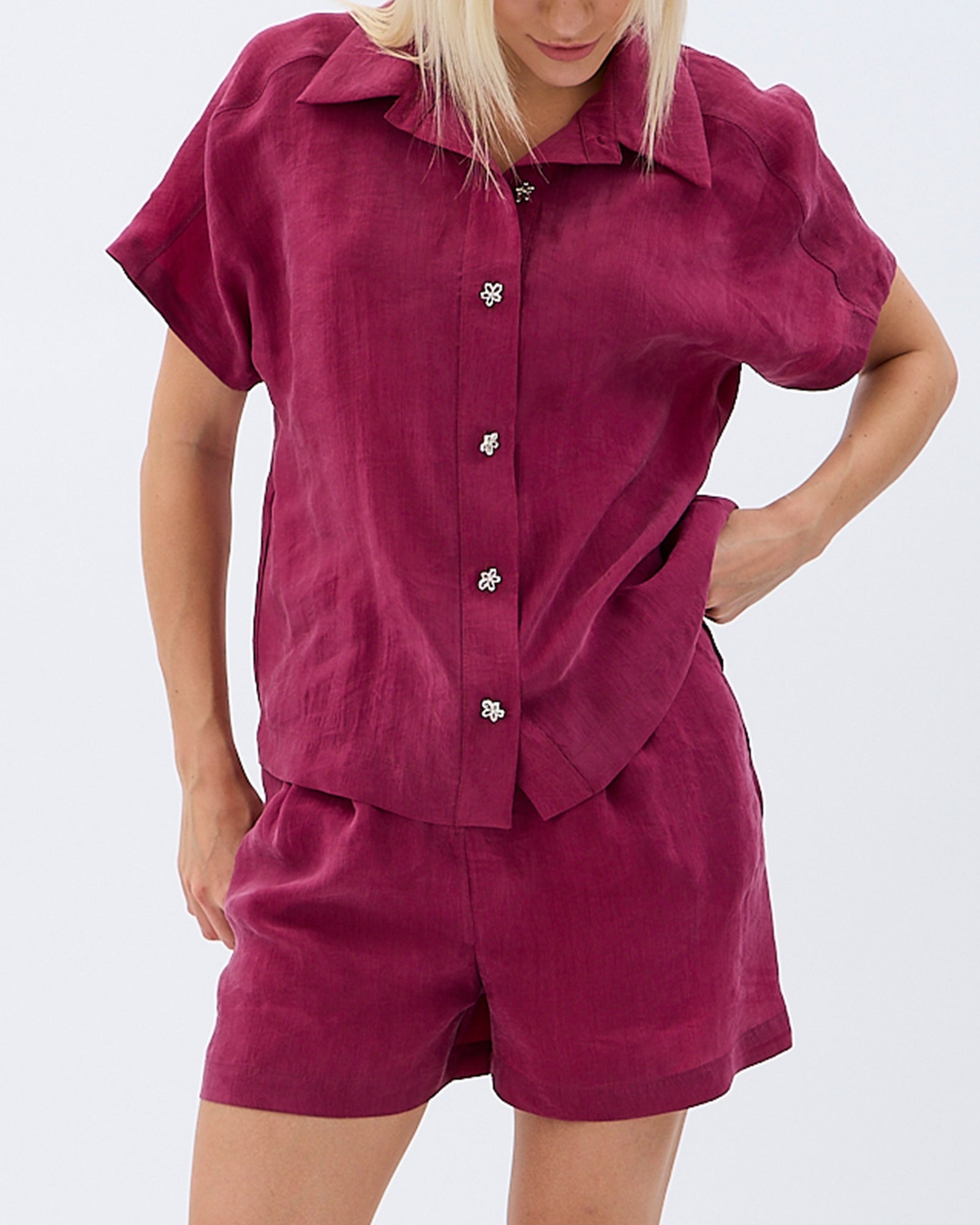 Diagonal-Cepli Düz Kesim Şort-Şort-3-Milagron.com