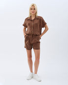 Diagonal-Cepli Düz Kesim Şort-Şort-3-Milagron.com