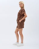 Diagonal-Cepli Düz Kesim Şort-Şort-4-Milagron.com