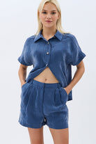 Diagonal-Cepli Düz Kesim Şort-Şort-4-Milagron.com