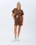 Diagonal-Cepli Düz Kesim Şort-Şort-6-Milagron.com