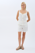 Diagonal-Cepli Rahat Kesim Şort-Şort-1-Milagron.com