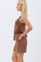 Diagonal-Cepli Rahat Kesim Şort-Şort-2-Milagron.com