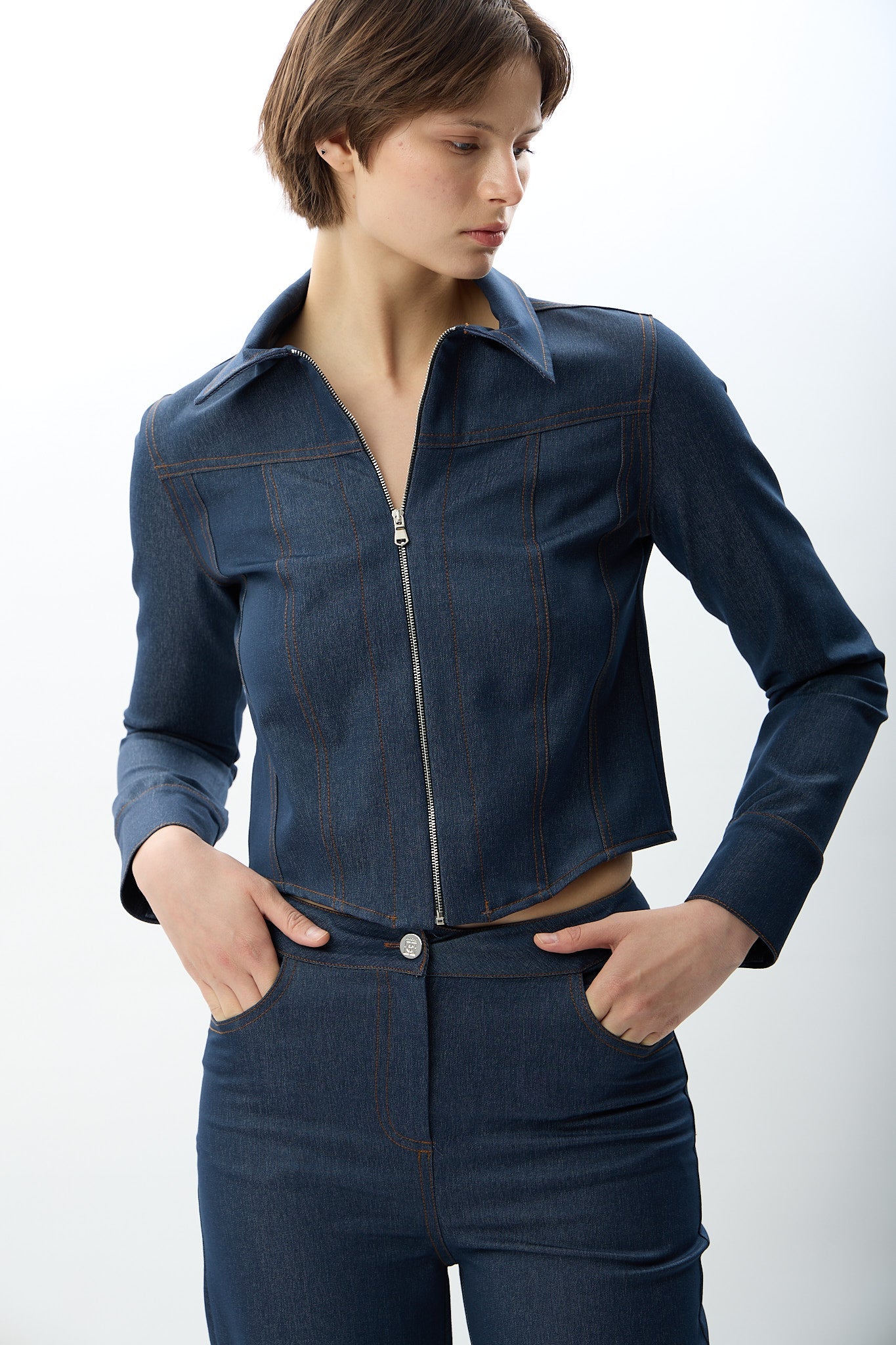 Diagonal-Crop Kesim Kot Ceket-Ceket-1-Milagron.com