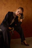 Diagonal-Denim Bomber Ceket (Siyah)-CEKET-5-Milagron.com