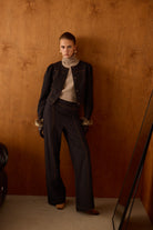 Diagonal-Denim Bomber Ceket (Siyah)-CEKET-6-Milagron.com