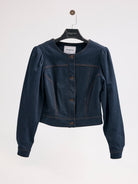 Diagonal-Denim Bomber Ceket (Lacivert)-CEKET-4-Milagron.com