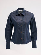 Diagonal-Denim Lacivert Gömlek-Gömlek-6-Milagron.com