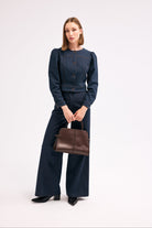 Diagonal-Denim Pantolon (Lacivert)-PANTOLON-12-Milagron.com