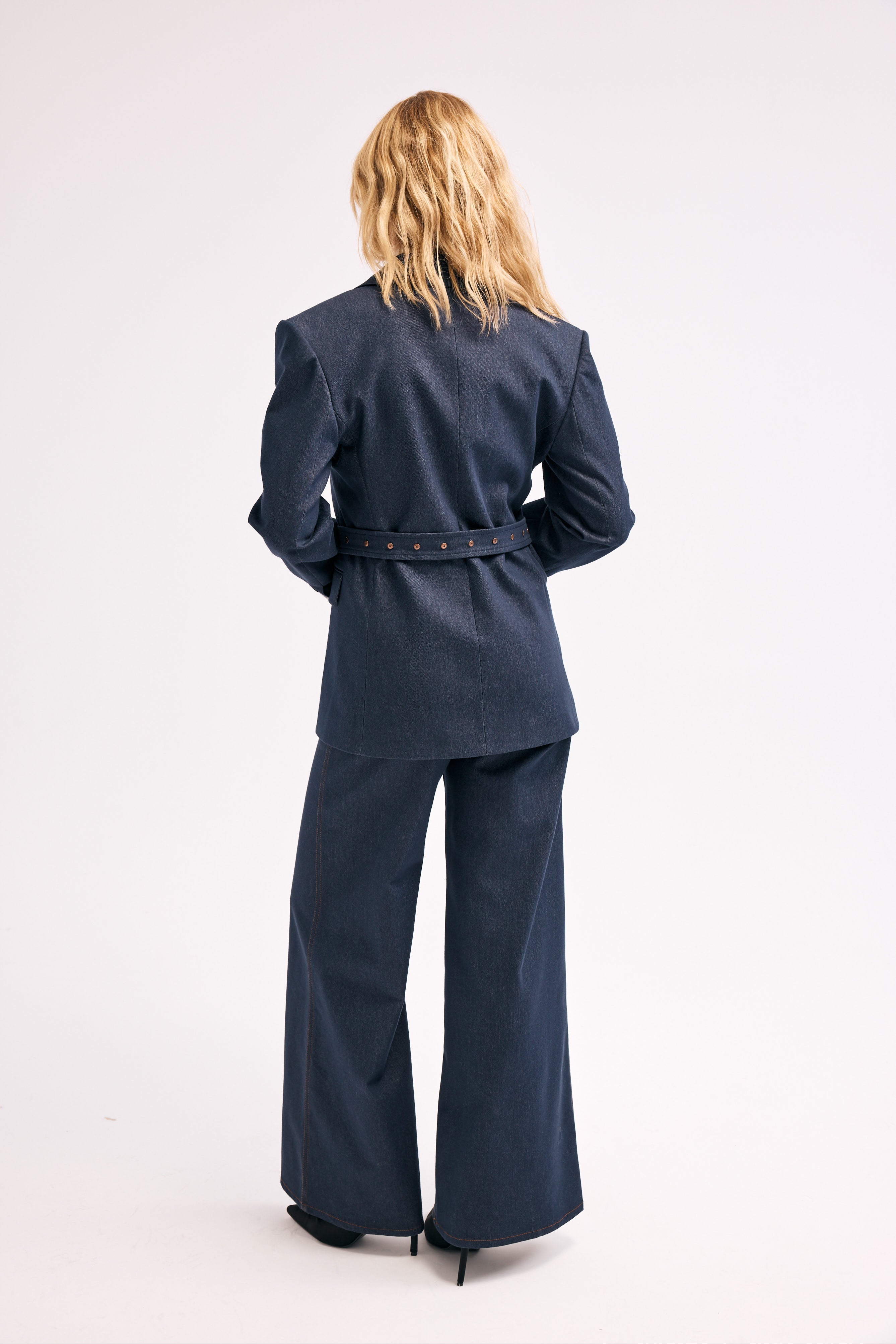 Diagonal-Denim Pantolon (Lacivert)-PANTOLON-3-Milagron.com