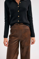 Diagonal-Deri Kahverengi Pantolon-Pantolon-5-Milagron.com