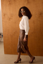 Diagonal-Deri Kalem Kahverengi Etek-Etek-5-Milagron.com