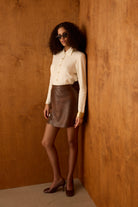 Diagonal-Deri Mini Kahverengi Etek-Etek-5-Milagron.com