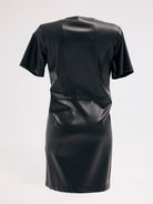 Diagonal-Deri Siyah Elbise-Elbise-7-Milagron.com