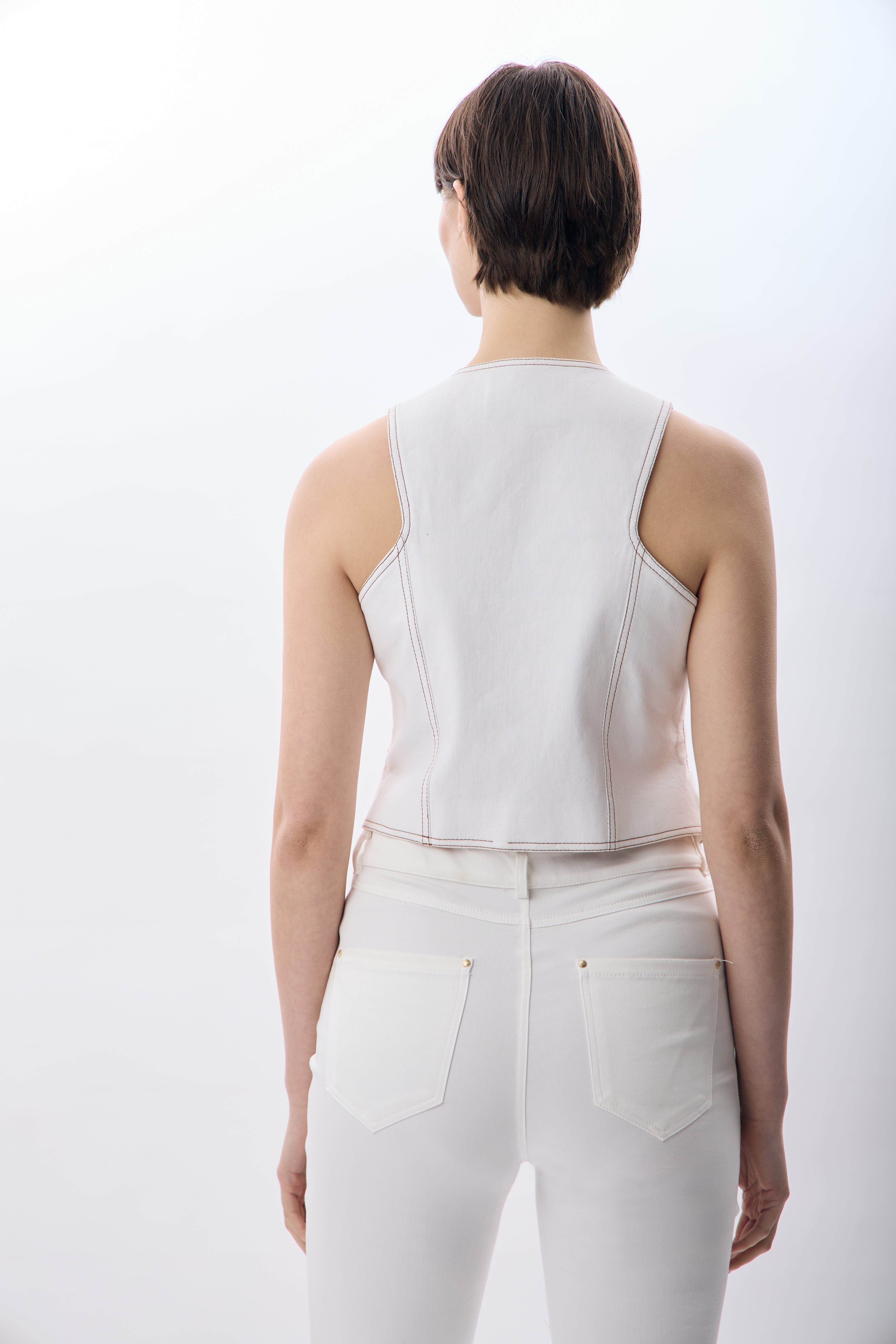 Diagonal-Desenli Kısa Yelek-Yelek-4-Milagron.com