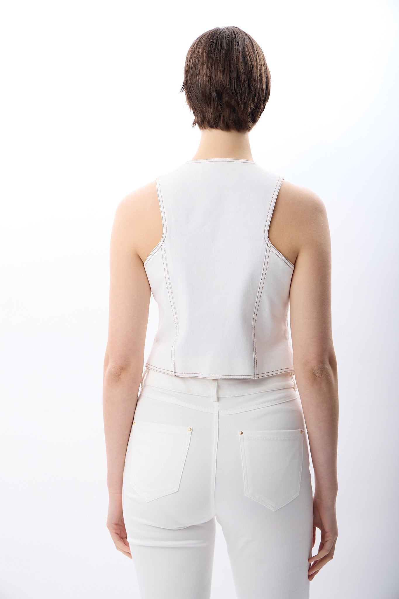 Diagonal-Desenli Kısa Yelek-Yelek-7-Milagron.com