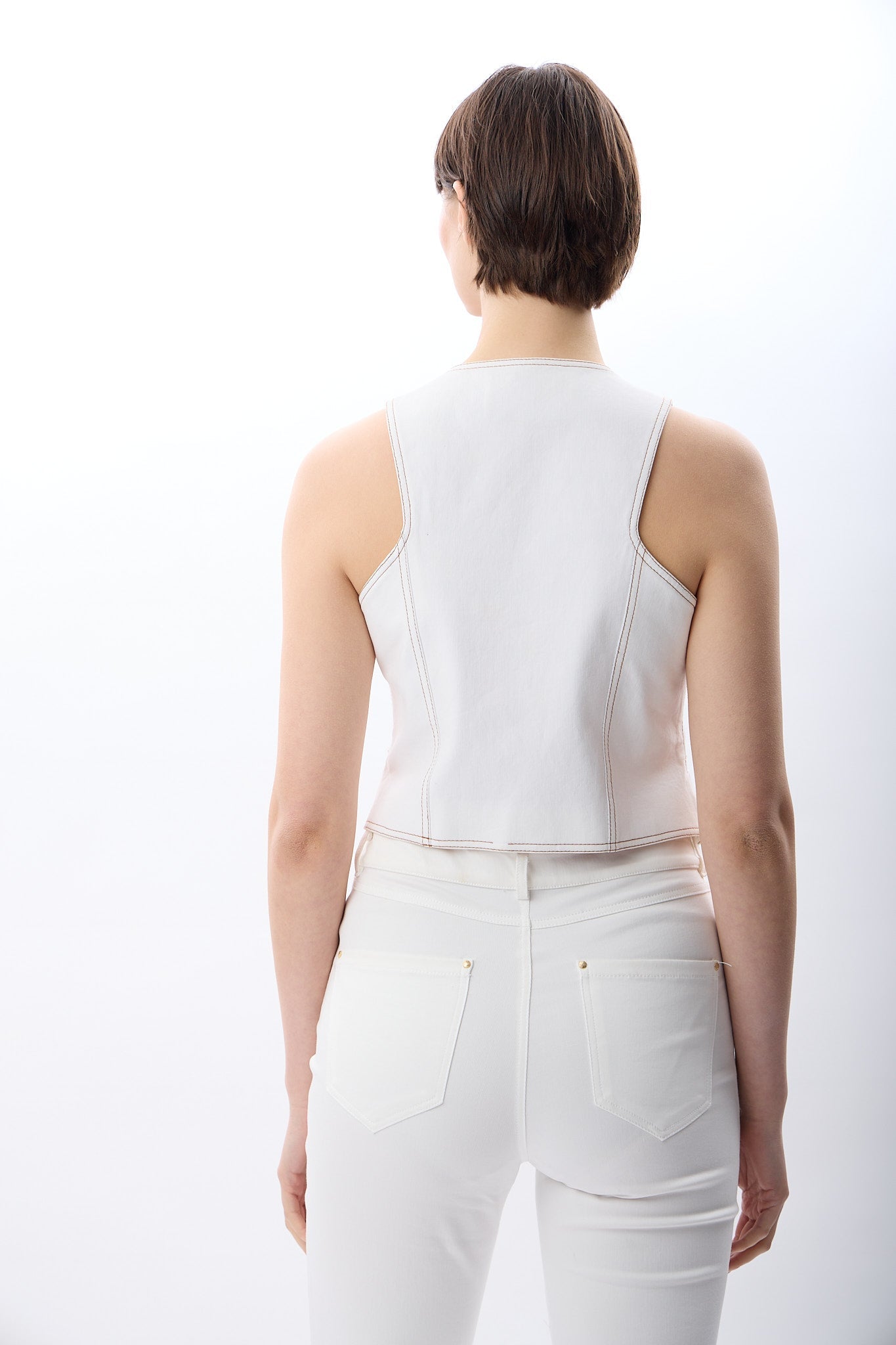 Diagonal-Desenli Kısa Yelek-Yelek-9-Milagron.com