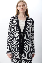Diagonal-Desenli Oversize Kimono Gömlek-Gömlek-2-Milagron.com