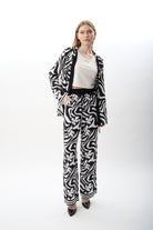 Diagonal-Desenli Oversize Kimono Gömlek-Gömlek-6-Milagron.com