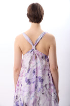 Diagonal-Desenli Ve Dökümlü Maxi Elbise (Lila)-ELBİSE-8-Milagron.com