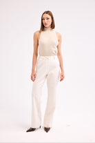 Diagonal-Düz Paça Pantolon-Pantolon-5-Milagron.com
