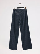 Diagonal-Ekose Pantolon (Lacivert)-PANTOLON-4-Milagron.com